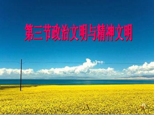 八年级政治政治文明与精神文明2(1)