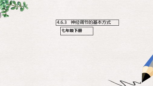七年级生物下册4.6.3神经调节的基本方式课件新版新人教版
