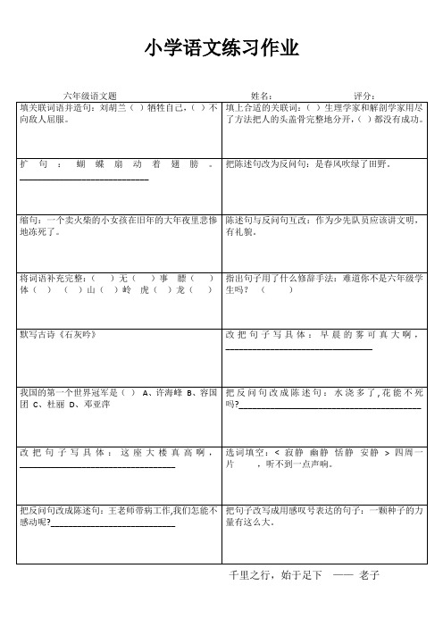 小学语文课堂延伸练习 (55)