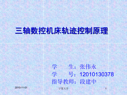我的课题三轴数控机床的轨迹控制原理