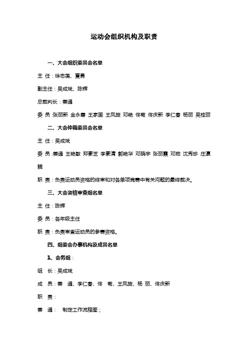 大会组织机构
