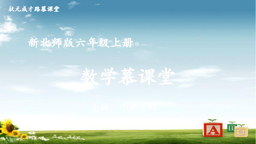 2021年北师大版数学六年级上册练习二课件