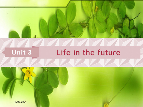 高考英语一轮复习 第一部分 基础考点聚焦 unit 3 life in the future课件
