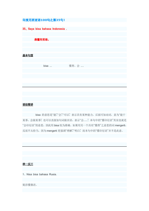 我懂印尼语
