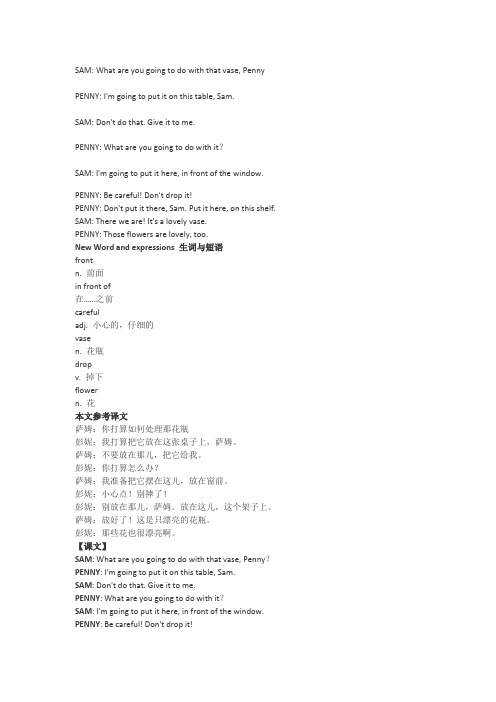 新概念英语第一册Lesson 39 Don27t drop it