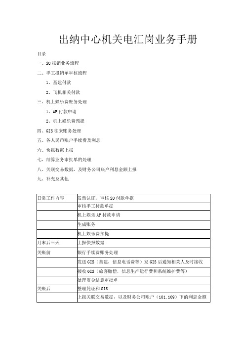 电汇付款流程工作手册