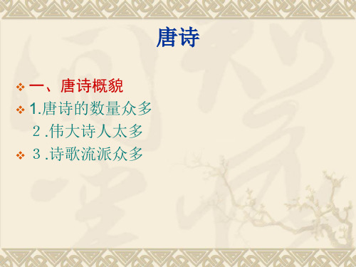 大学语文唐诗浅析.