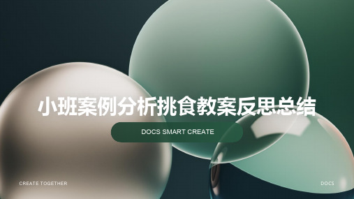 小班案例分析挑食教案反思总结