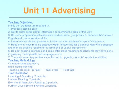 Unit 11 Advertising
