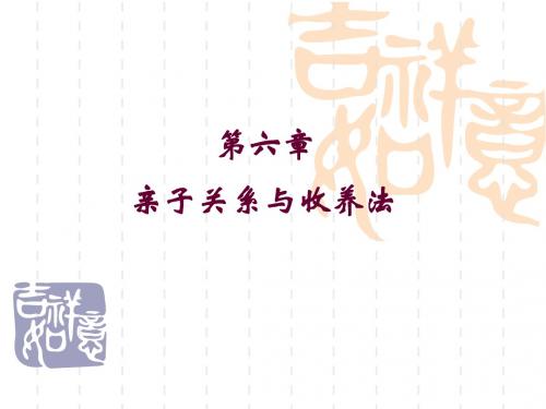 婚姻家庭法-第六章-PPT精品文档