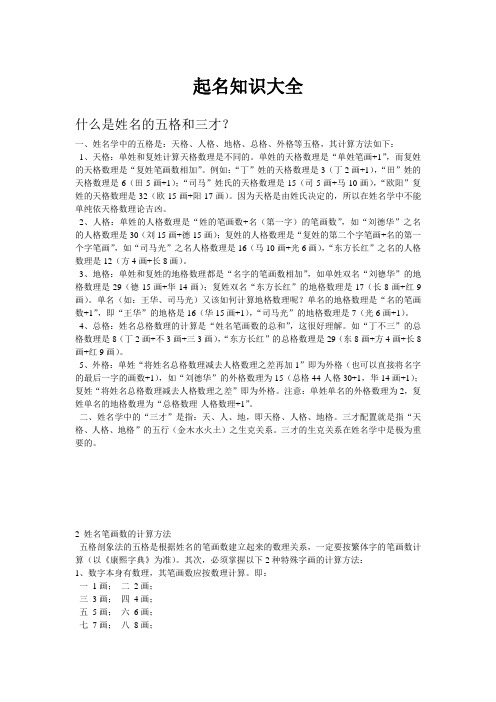 起名知识大全