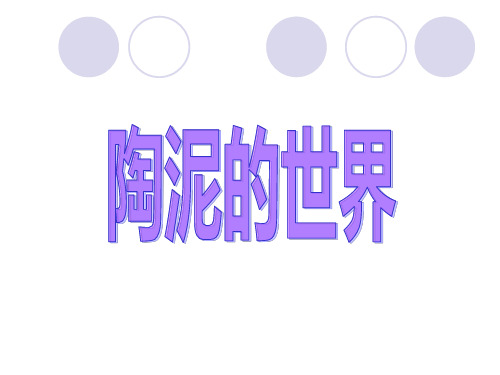 陶泥的世界PPT课件