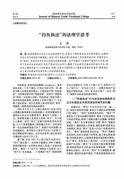“钓鱼执法”的法理学思考
