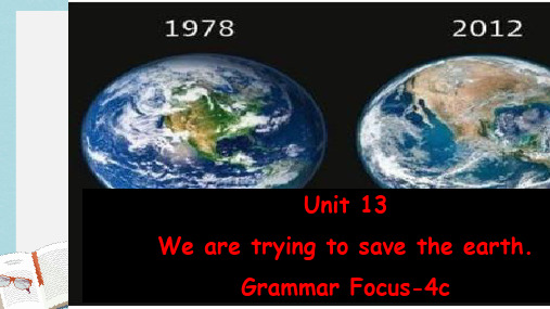 人教版九年级英语全一册Unit_13_We're_trying_to_save_the_earth_Section_A_4a--4c(Grammar_Focus) (1)ppt