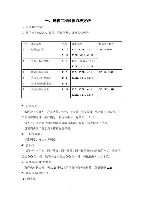 建筑工程检测见证取样方法