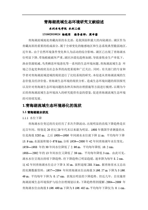 青海湖生态治理综述