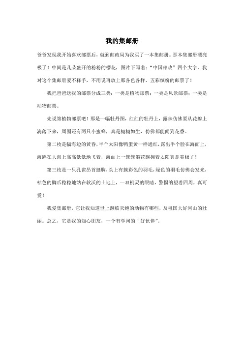 我的集邮册_小学六年级作文400字