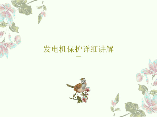 发电机保护详细讲解PPT文档50页