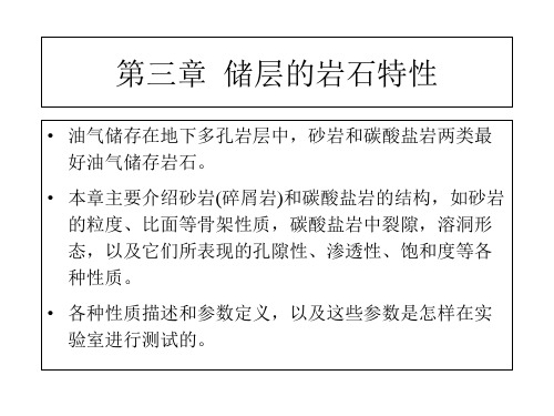钻井与完井工程ppt课件3 储层岩石的性质