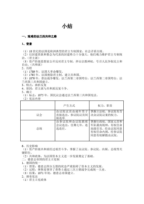 必修一历史第九课知识点总结