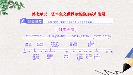 高考历史一轮总复习第七单元资本主义世界市场的形成和发展第15讲新航路的开辟殖民扩张与世界市场的拓展课件