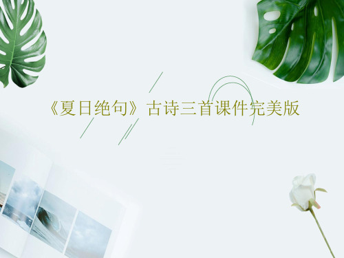 《夏日绝句》古诗三首课件完美版共29页文档
