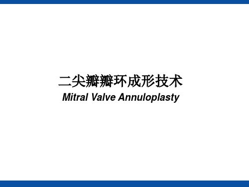 二尖瓣瓣环成形技术ppt课件