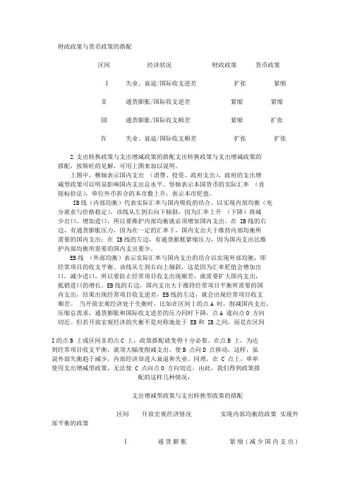斯旺支出增减模型政策与转换型搭配