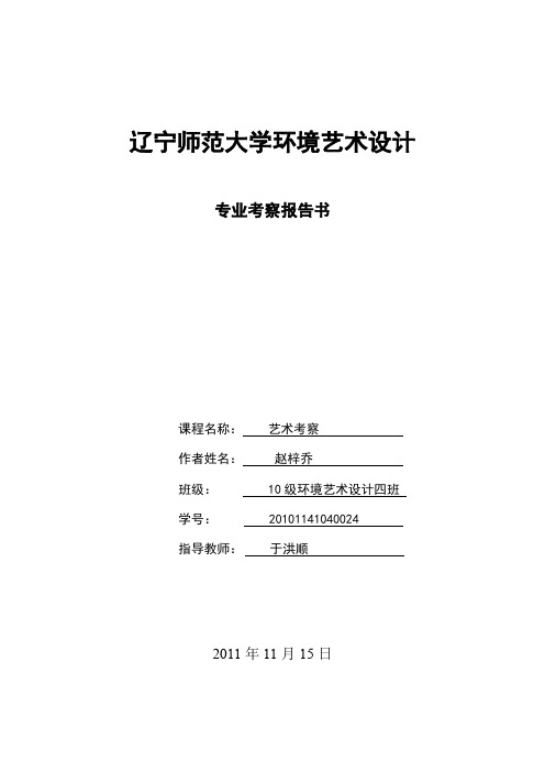 艺术专业考察报告-附带图片