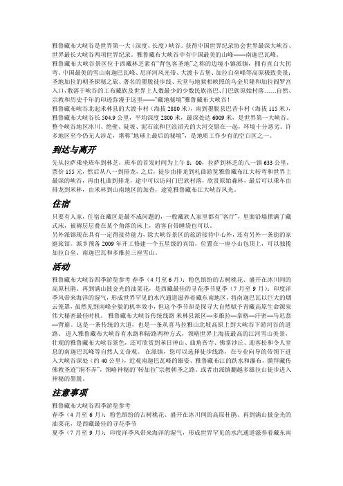 雅鲁藏布大峡谷