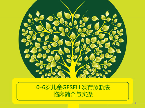 岁儿童GESELL发育诊断法临床实操技术 PPT课件