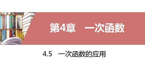 湘教版八年级下册4.5 一次函数的应用课件(共30张PPT)