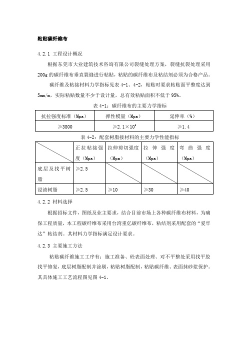 粘贴碳纤维布施工工艺