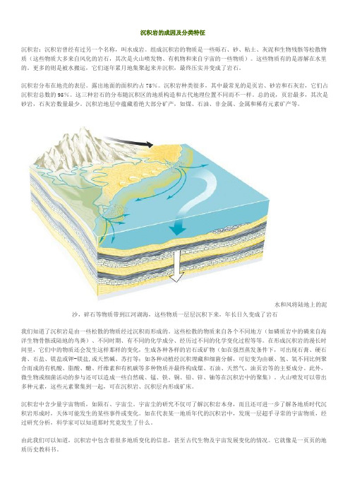 沉积岩的成因及分类特征