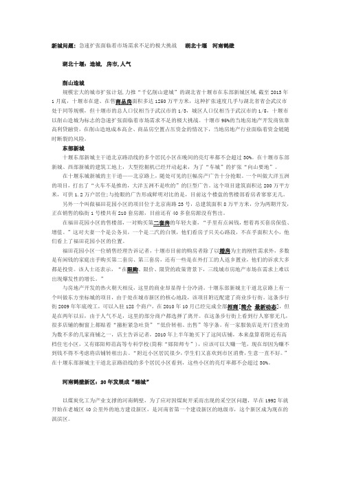新城问题--一个挑战性的发展问题