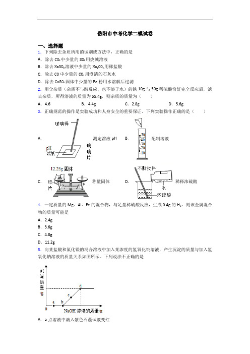 岳阳市中考化学二模试卷