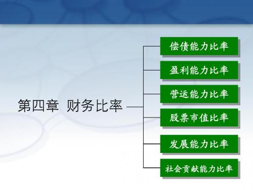 财务分析-04-比率