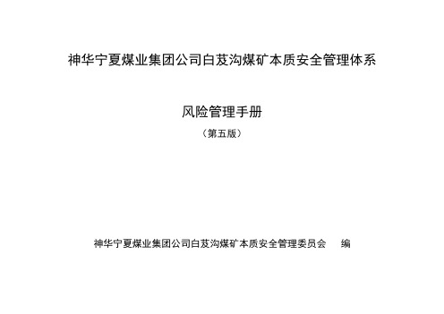 神华集团风险管理手册封皮2013