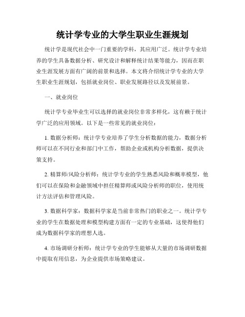 统计学专业的大学生职业生涯规划