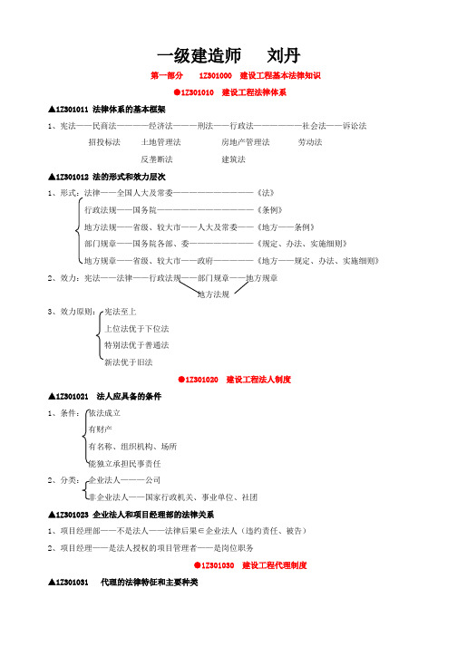 X年一级建造师-法规无敌个人总结