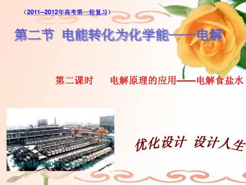 (2011--2012年高考第一轮复习)第六章第三节 电解池 金属的电化学腐蚀与防护