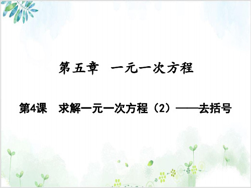 《一元一次方程》_精品课件人教版2