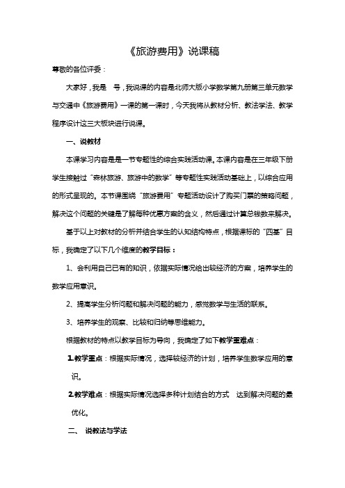 旅游费用