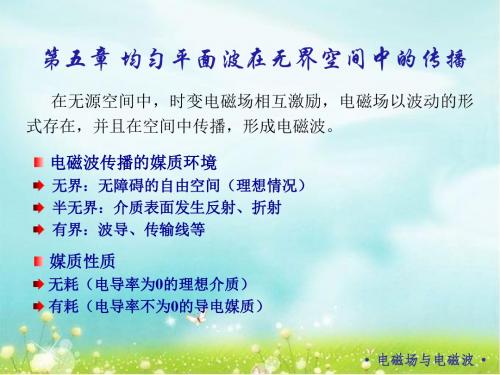 5 电磁场与电磁波--均匀平面波在无界空间中的传播