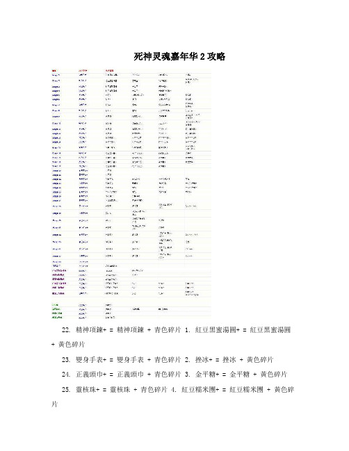 死神灵魂嘉年华2攻略