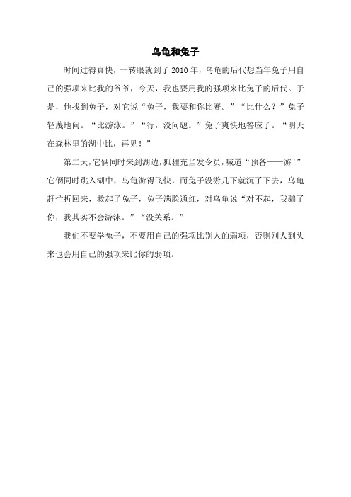 乌龟和兔子