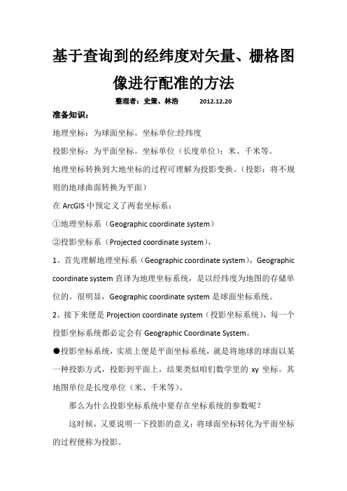 基于查询到的经纬度对矢量、栅格图像进行配准