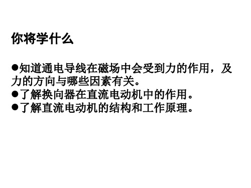 最新人教版九年级物理《电动机》优秀课件