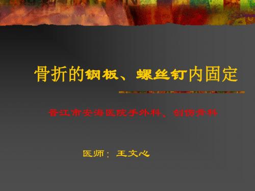 骨折的内固定PPT课件