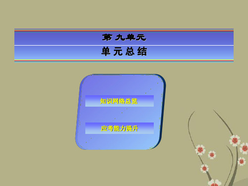 【快乐考生】高考历史大一轮总复习 第九单元 走向世界的资本主义市场单元总结9 人民版